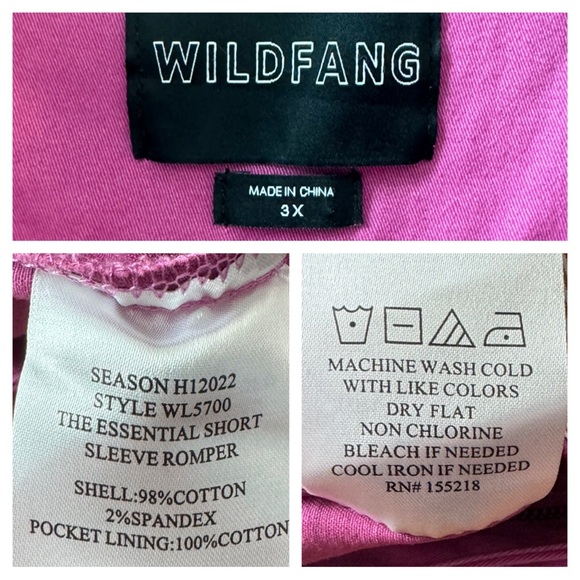 Wildfang Essential Short Sleeve Romper in Orchid - Picture 9 of 13